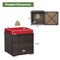 2 Pieces Patio Storage Ottoman with Removable and Washable Cushions